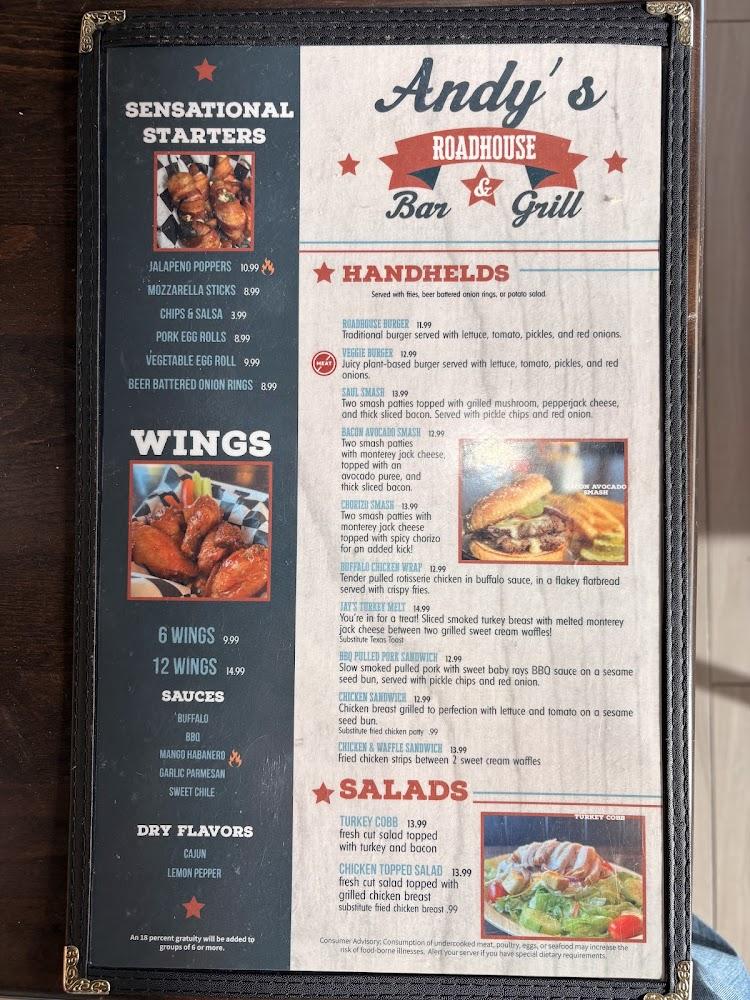Andy's Roadhouse Menu image 4